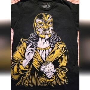 Vintage Nacho Libre Tattoo Pale Horse T Shirt Masked Jesus Taco Y2k Wrestling M